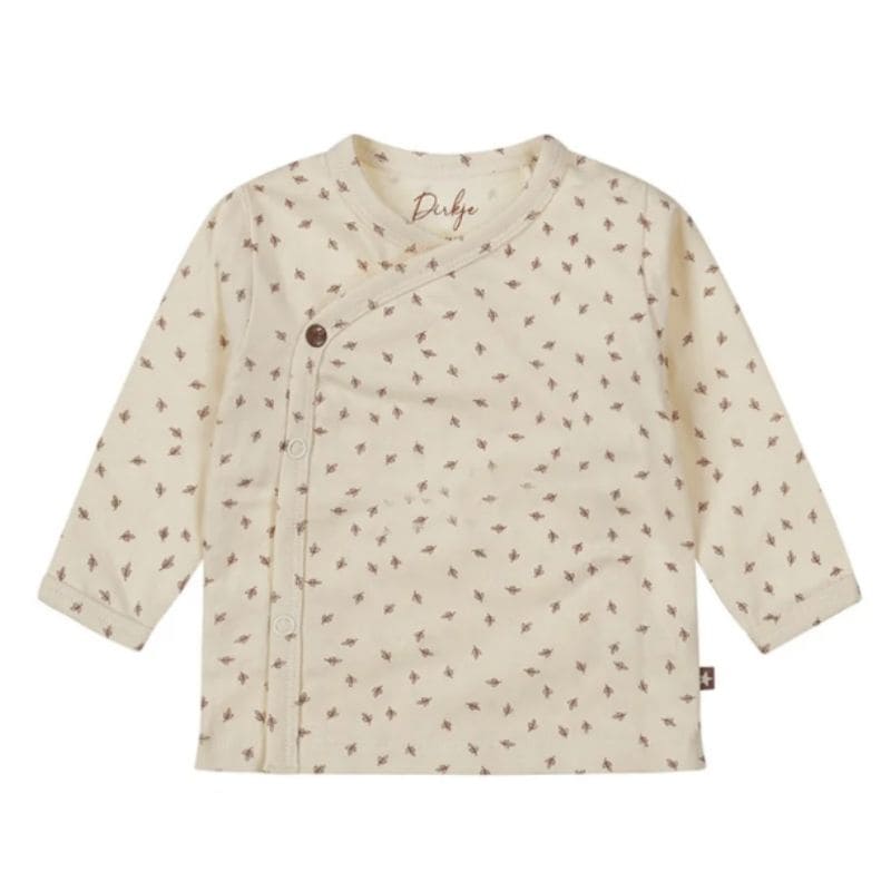 Dirkje baby longsleeve overslag unisex off white dirkje baby longsleeve