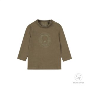 Dirkje jongens baby bio longsleeve groen leeuw