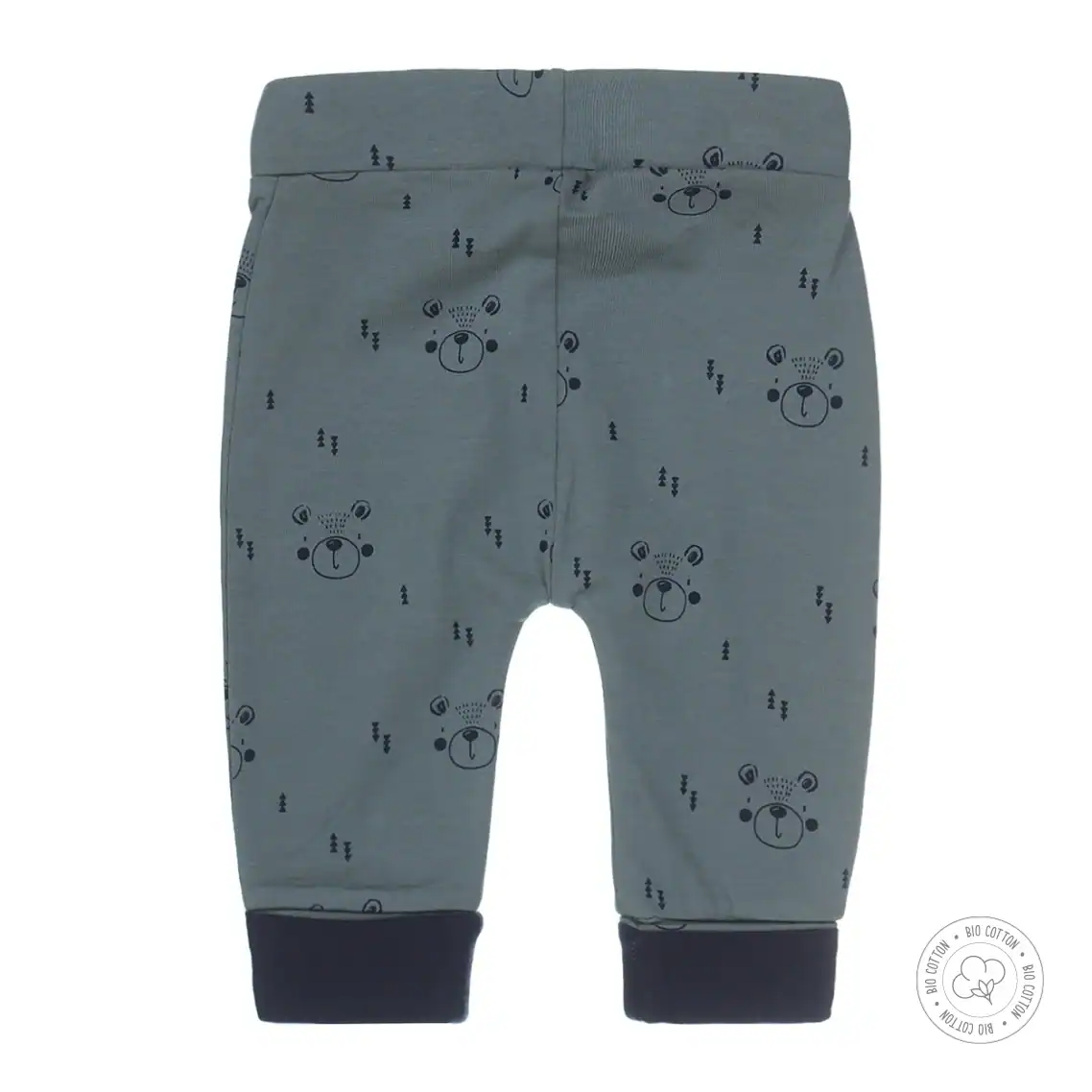 Dirkje jongens babybroekje dusty green met print Dirkje jongens babybroekje dusty green met print - Afbeelding 2
