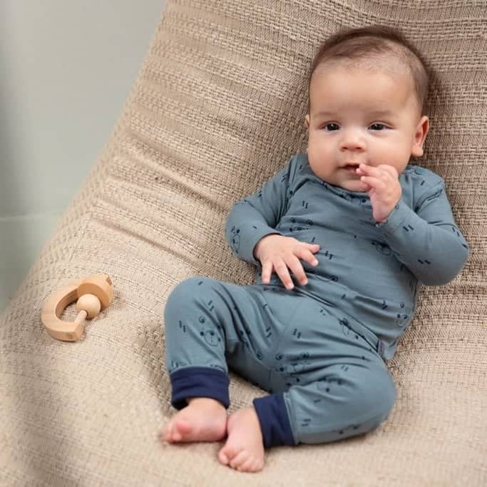 Dirkje jongens babybroekje dusty green met print Dirkje jongens babybroekje dusty green met print - Afbeelding 3