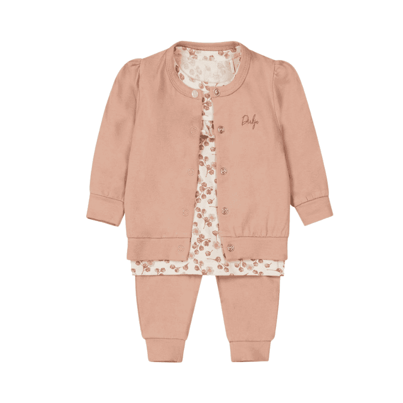dirkje meisjes baby longsleeve vest broek oudroze set dirkje meisjes baby longsleeve vest broek oudroze set